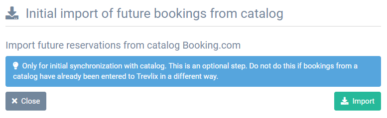 Import future bookings from channel manager