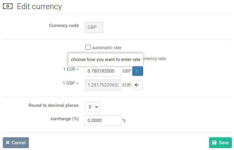 own rate