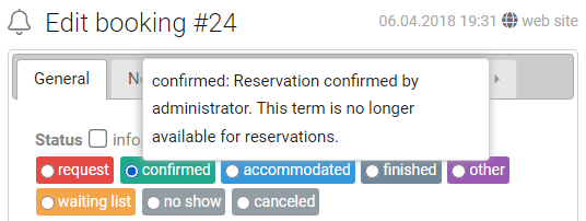 status of reservation