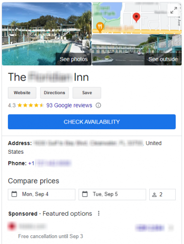 Google Hotel Search